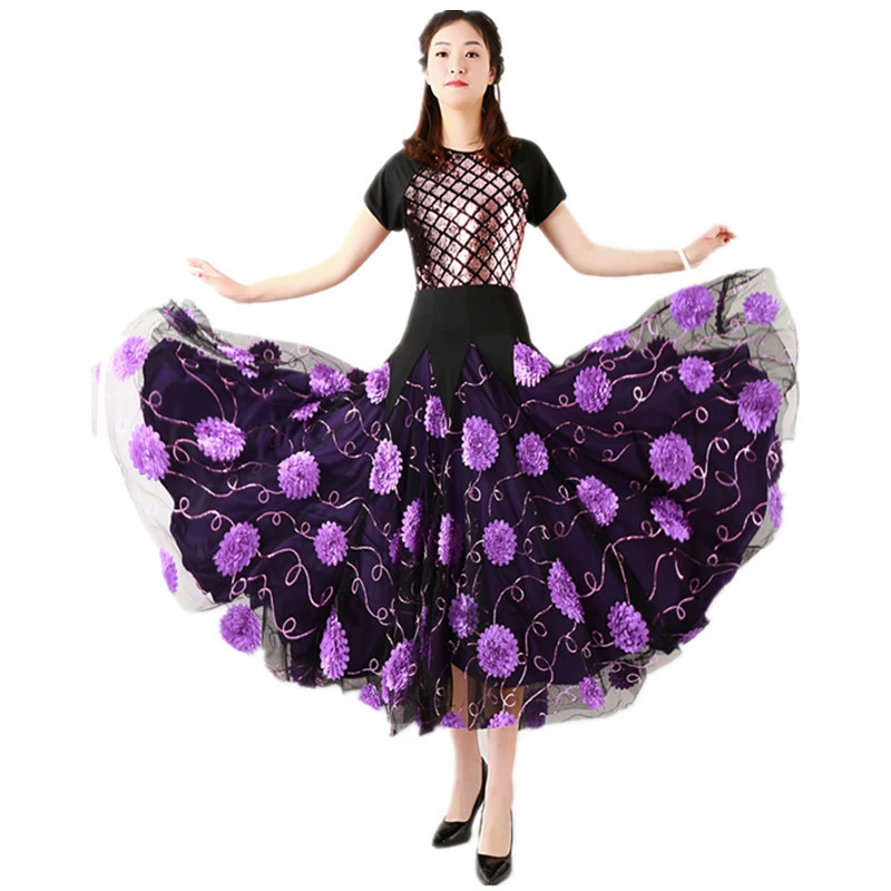 Юбка Современное танцевальное платье Бальный танец юбка вальс