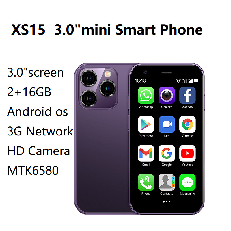 新款 XS15迷你3寸超薄儿童安卓智能小手机双卡双待全网通14promax