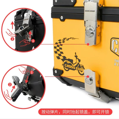 Motorcycle trunk, Honda Cub CC110 motorcycle decals