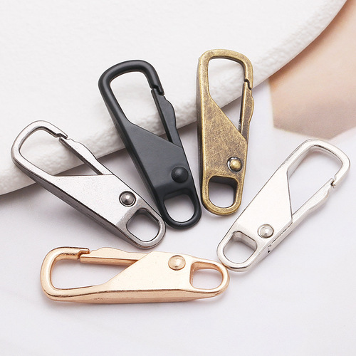 Removable spring zipper head clothing metal pull tab bag luggage zipper zipper tab accessories accessories wholesale