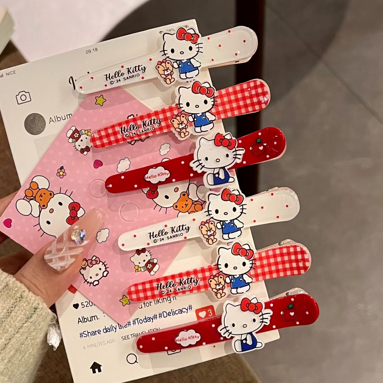 三丽鸥凯蒂ins鸭嘴夹刘海趣味发饰头饰发夹可爱日系卡通可爱发卡