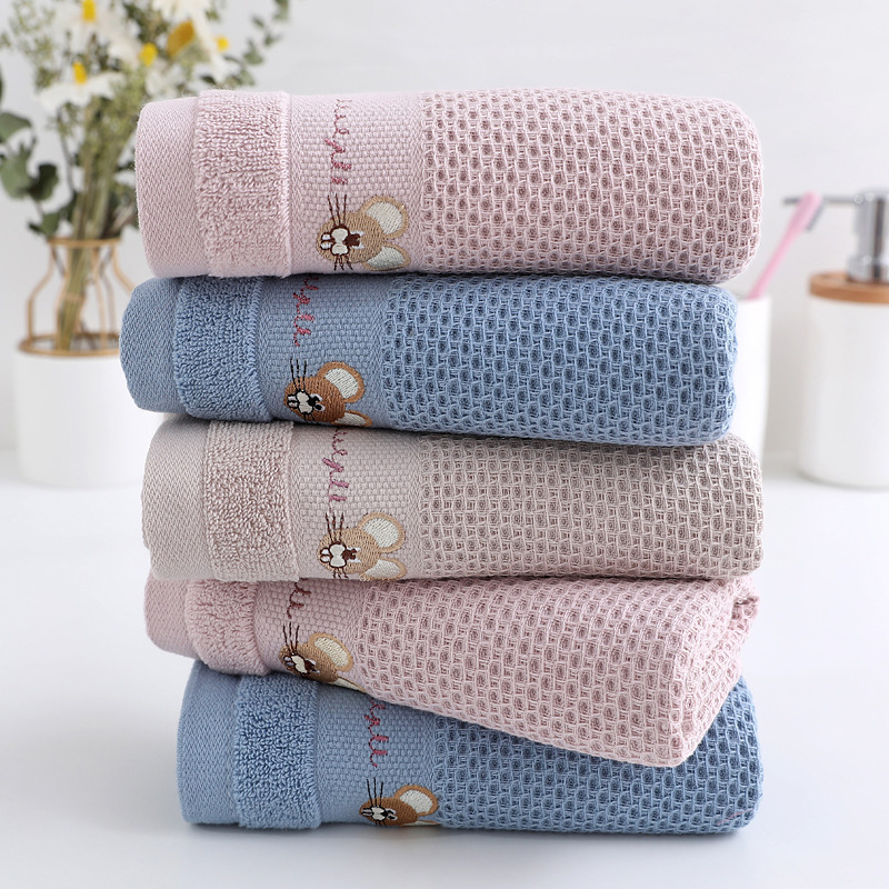 Cotton Japanese honeycomb (square towel + children's towel + towel) breathable absorbent soft adult men's and women's face home waffle