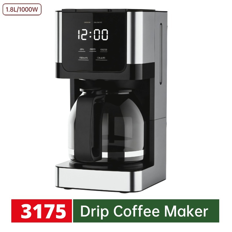 Máquina de café americana doméstica 1.8L transfronteriza Europa y Estados Unidos en stock cafetera de goteo cafetera de goteo