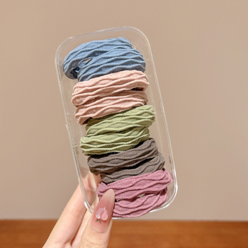 Tela de goma simple y duradera de alta elasticidad para mujeres, anillo de cabello para niños, cordón de cabello no lesiones, accesorios para el cabello diarios versátiles