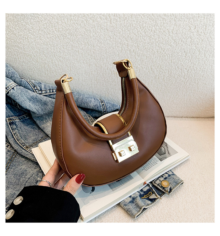 Retro Shoulder Bag For Women Crescent Armpit Bag Candy Colour_voghion.com