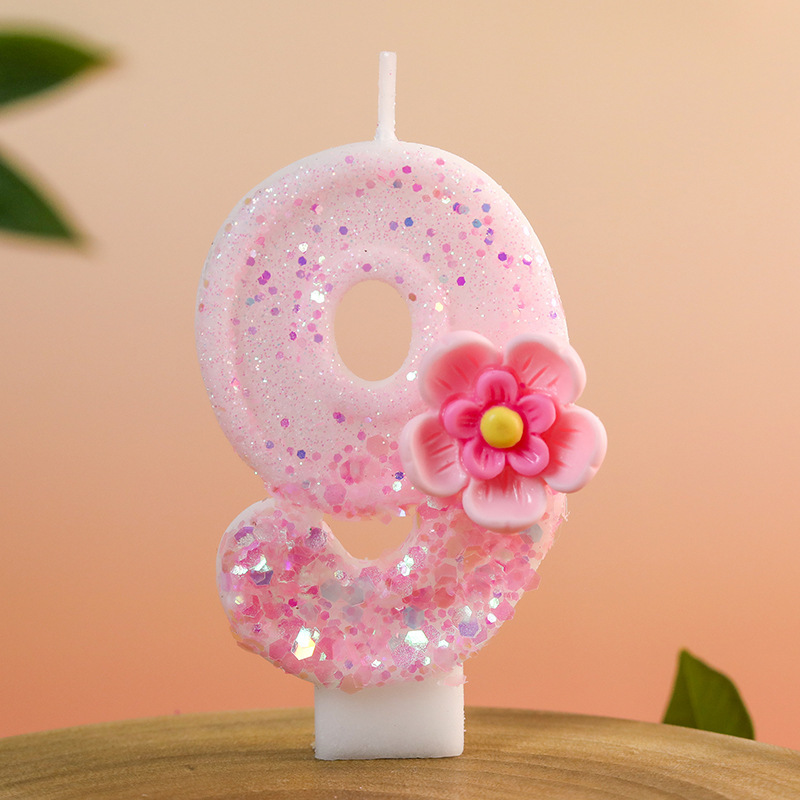 工場直販クロスボーダー DIY クリエイティブデジタル粘着粉末 0-9 キャンドル誕生日パーティーケーキデコレーションキャンドル|undefined