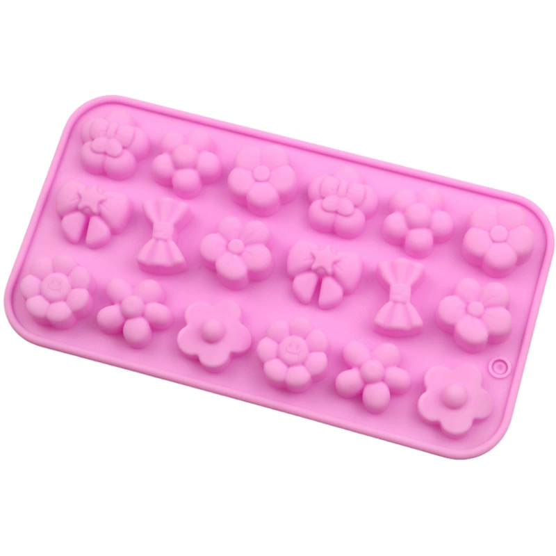 Silicone fondant with bow, acrylic decorations, mold, wholesale, flowered, handmade
