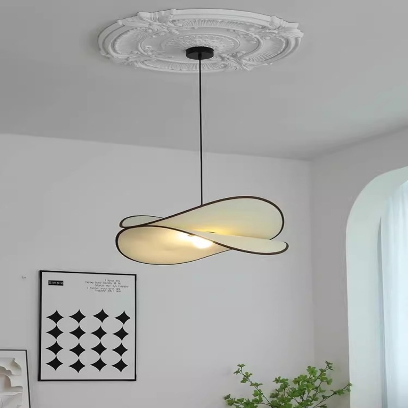 新款法式中古客廳臥室薯片燈南洋復古餐廳書房復古侘寂風布藝吊燈