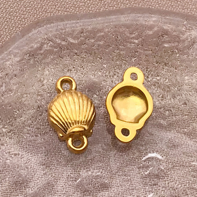 电镀金色不锈钢吊坠海洋系列海螺海星小挂件diy手链项链饰品配件|undefined