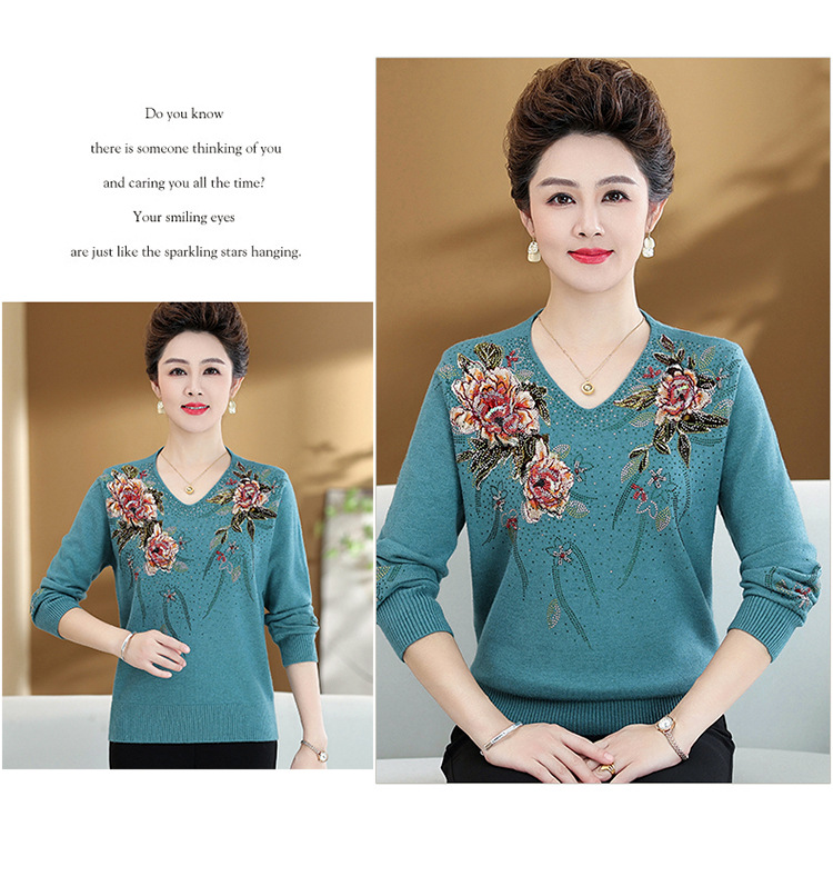 E6000 1230K ÁO LEN NỮ TAIRYA MÙA XUÂN THU ĐÔNG TRUNG NIÊN DÙNG TRONG LỄ CƯỚI THỜI TRANG NỮ G04 SẢN PHẨM MỚI