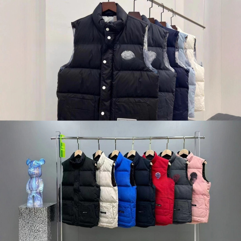Cross-border oversized goose down vest for men and women, short style, same as the Canadian version, thickened for warmth Cross-border oversized goose down vest for men and women, short style, same as the Canadian version, thickened for warmth