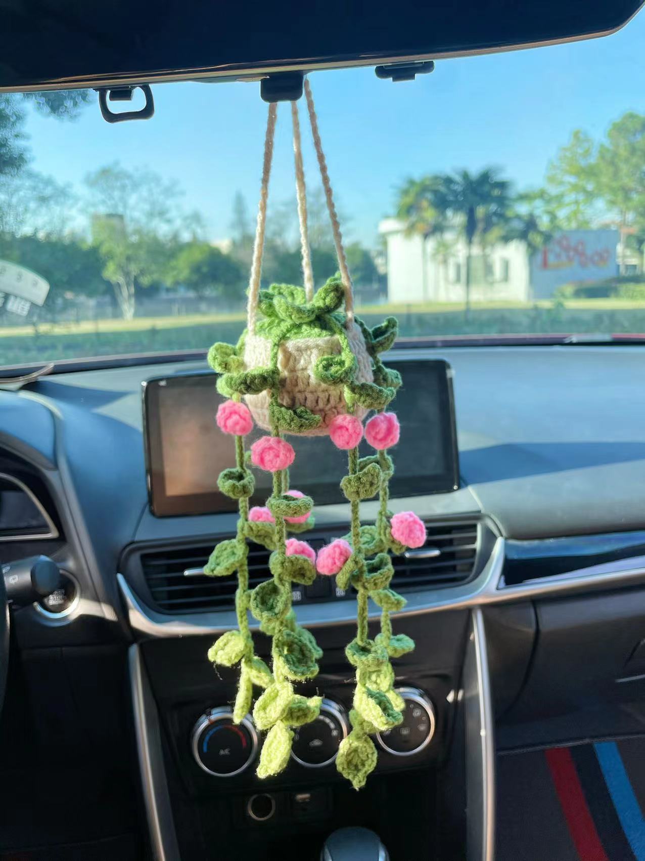 Car Plant Hanging, Yà mǎ Car hanging - fluorescent-pink-long-rose