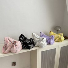 民族风斜挎包包女2024新款韩版时尚彩色条纹休闲帆布包刺绣小挎包