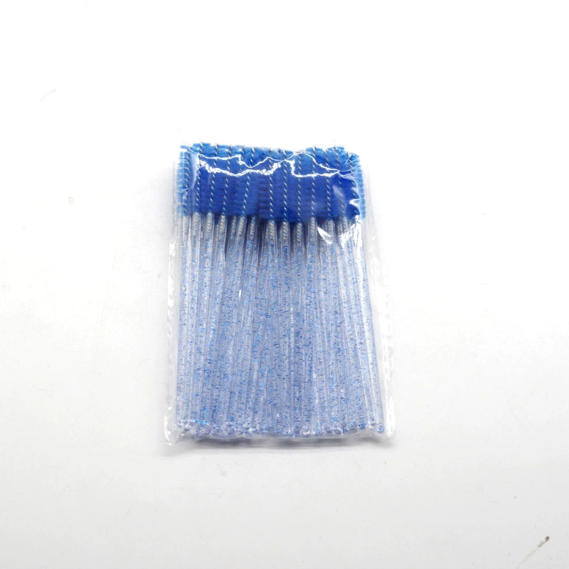 Handheld Rhinestone Eyelash Brush, Crystal Pole Handle, Disposable Mascara Wand — 1 Pack