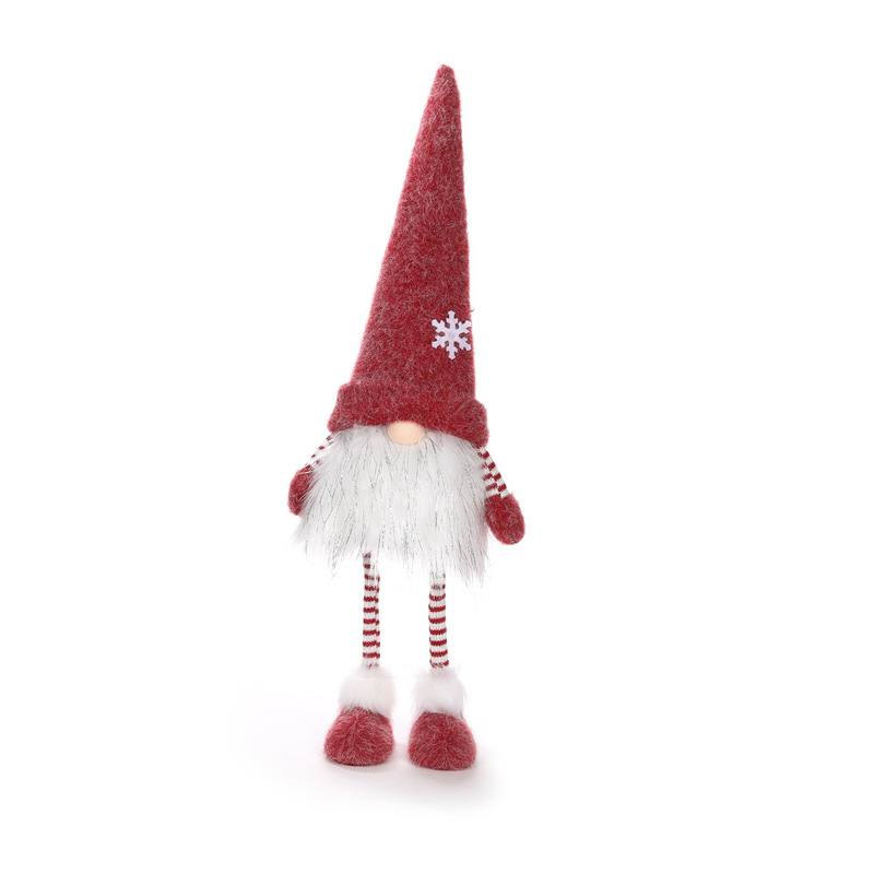クロスボーダー新しいクリスマス人形クリスマス装飾雪だるま伸縮人形ニットヘラジカ顔のない老人かわいい装飾品|undefined
