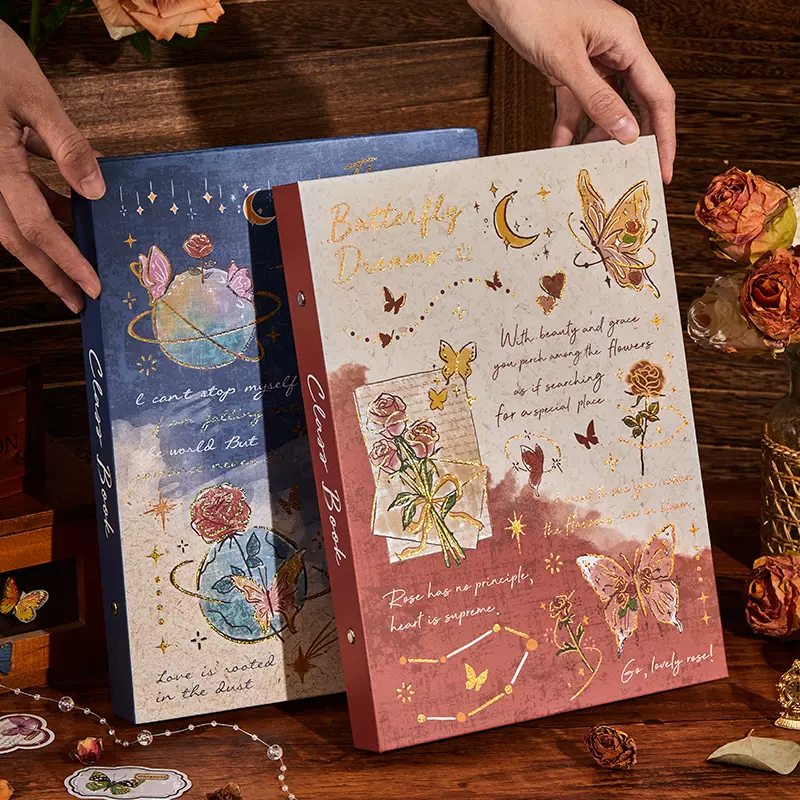 玫瑰同学录小学生六年级毕业纪念册2025年新款文艺复古女生活页本