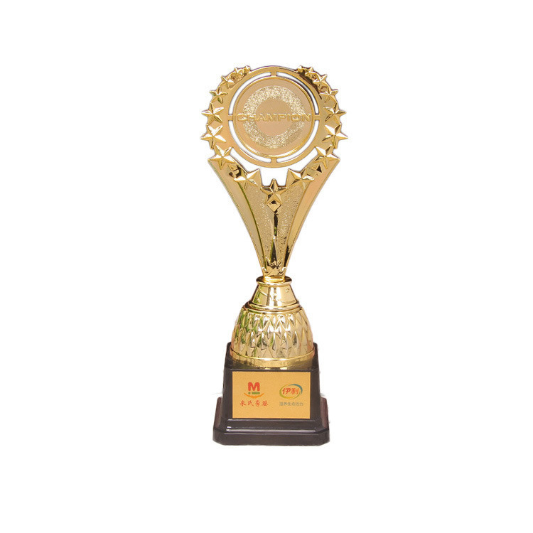 Nuevo modelo de trofeo 2024, trofeo pequeño de plástico personalizado con diseño de espiga de trigo, trofeo para reuniones deportivas infantiles, mini regalo empresarial.