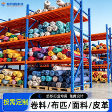 定制布料布匹货架三立柱服装面料架子重型仓库家纺卷布库房置物架