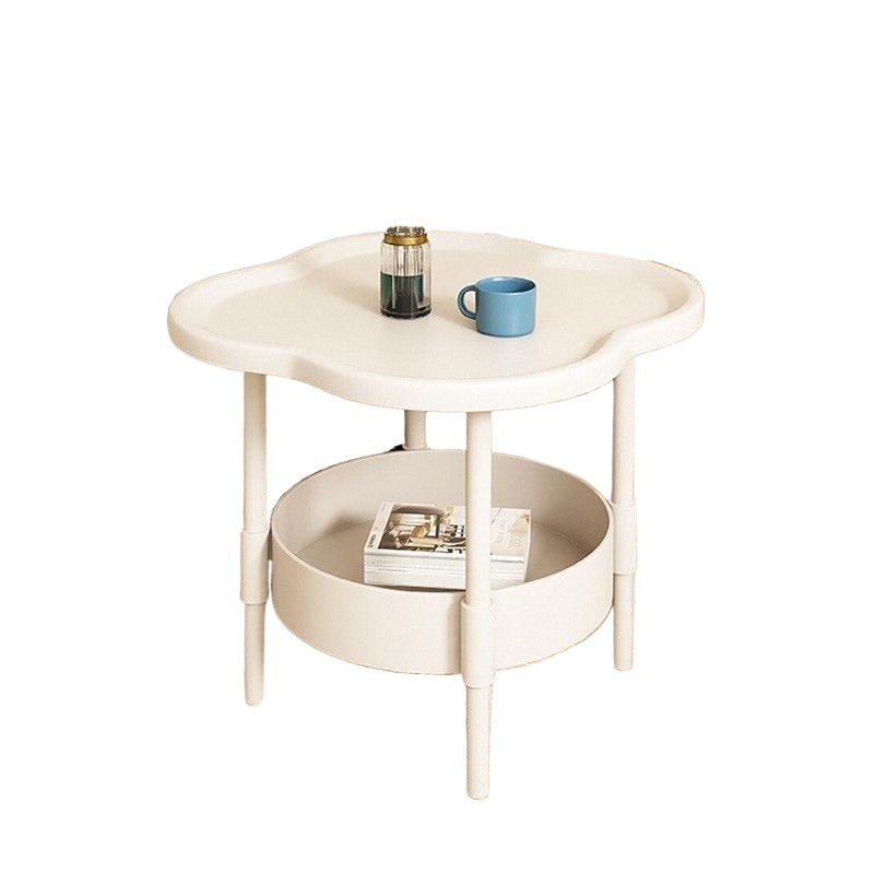 Mesa de té moderna y simple mesa de sala de estar móvil estante sofá de viento crema gabinete creativo