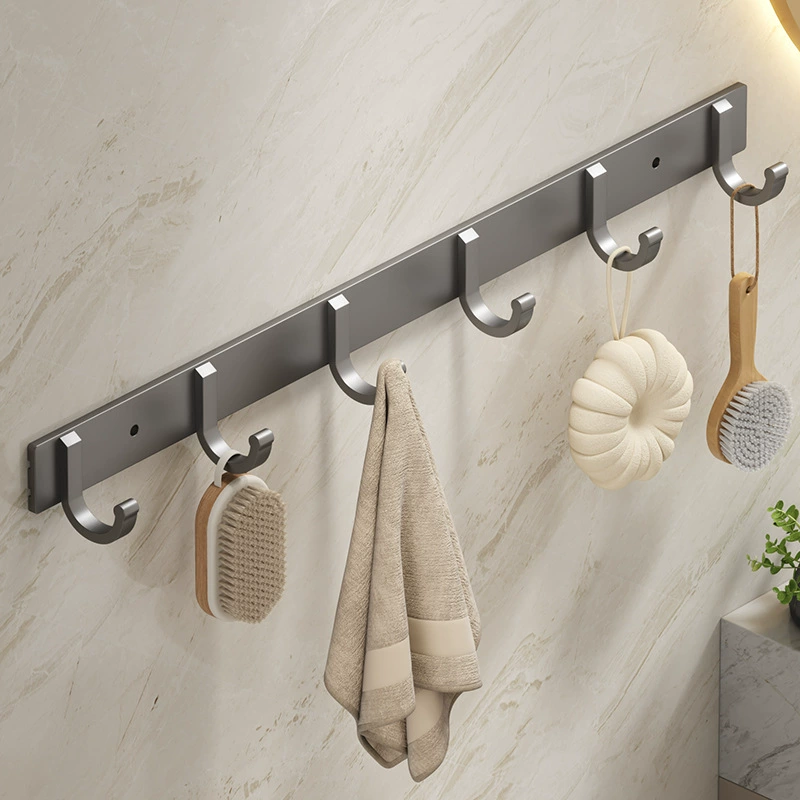 Черный крючок для одежды из алюминия, крючок для полотенец, крючок для ванной и кухни, крючок для одежды, крючок для одежды без сверления, Amazon