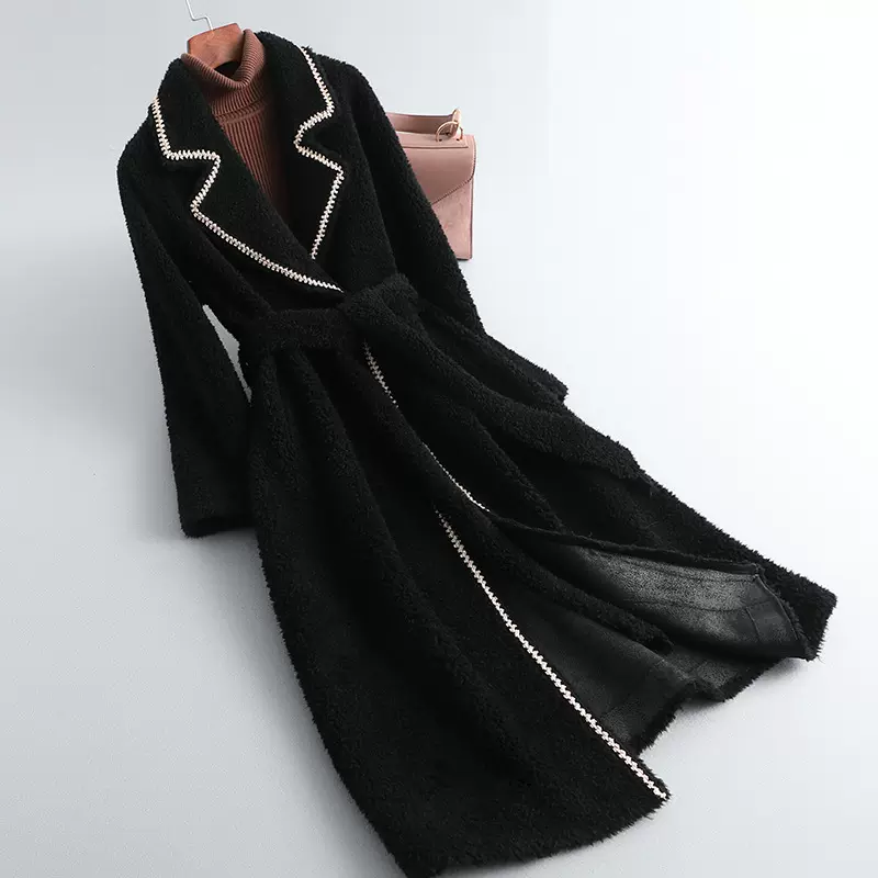 清仓不退不换毛呢长款大衣宽松风衣外套小香风高级感双面羊毛女