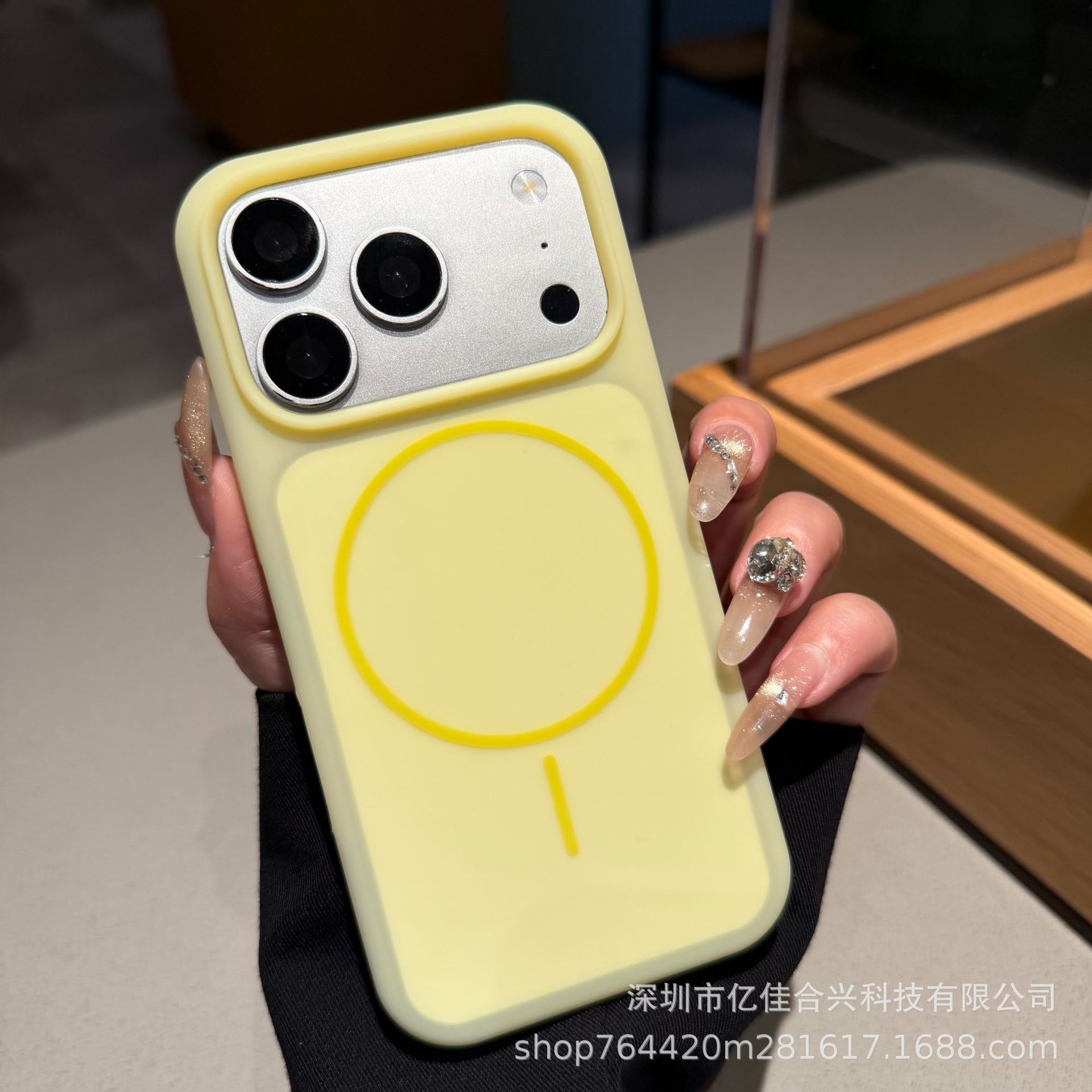 gelato gelatina anillo fino absorción magnética para Apple 17pro caso de teléfono celular iPhone13 caso de silicona líquida a prueba de caídas