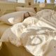 Class A cloud sense double-layer yarn four-piece set small fresh student dormitory three-piece set bed sheet quilt cover bedding