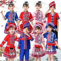 Новые Детские костюмы для выступлений народности Мяо Национальность меньшинства Чжуан 3 марта Костюмы для выступлений в детском саду
