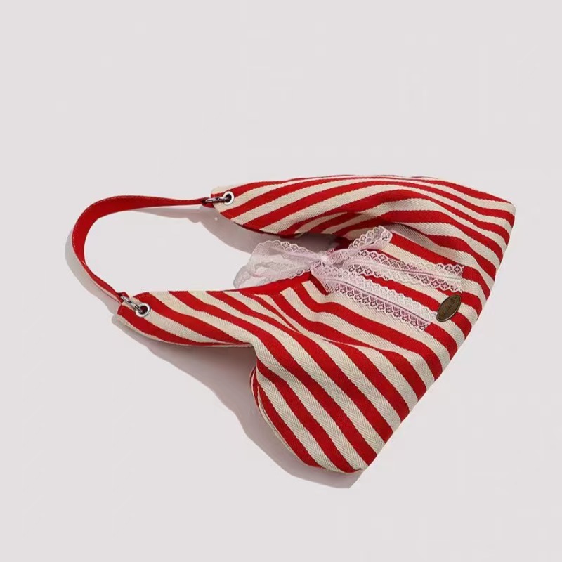 Modieuze gestreepte schoudertas voor dames veelzijdige tote tas_voghion.com