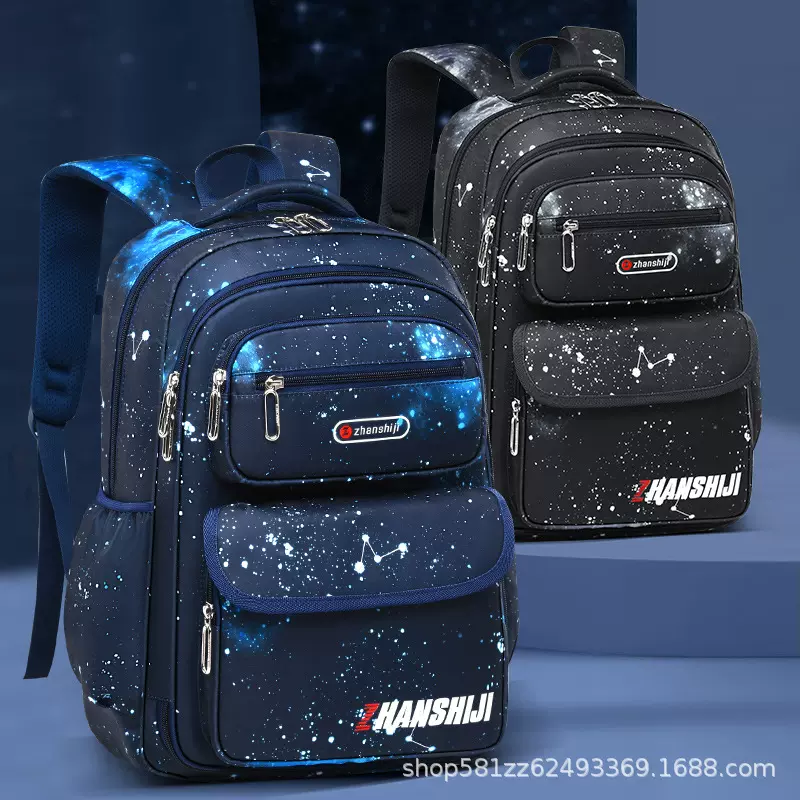 School bag外贸跨境冰箱式开门大容量男孩儿童小学生书包工厂批发