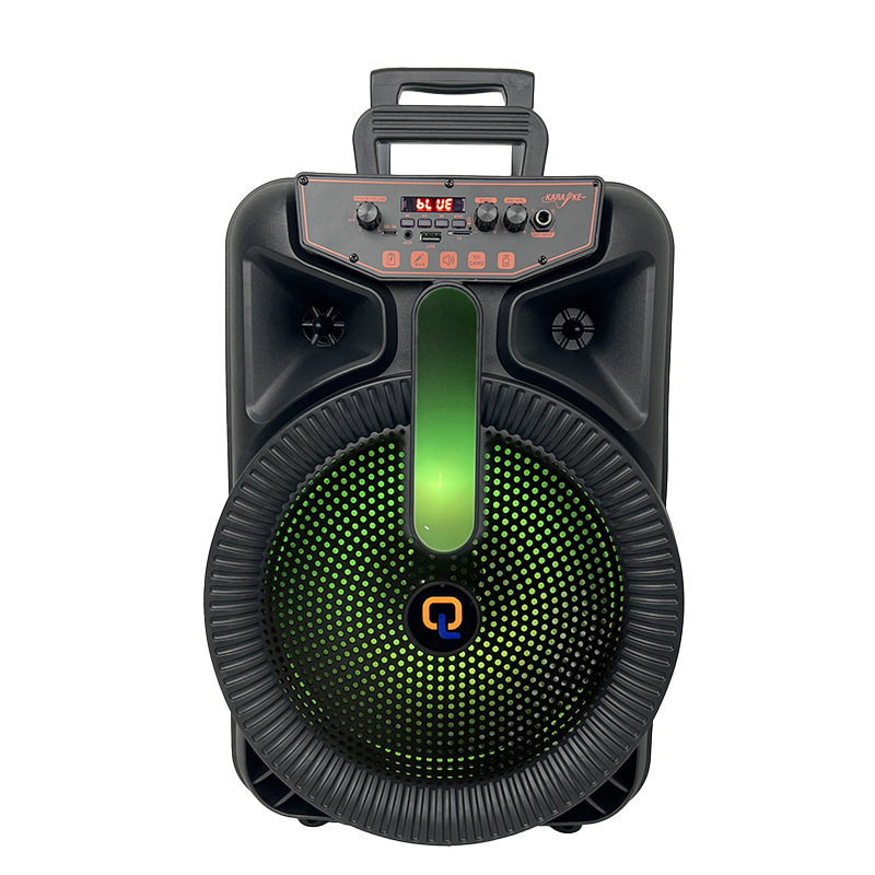 Productos explosivos transfronterizos de 12 pulgadas 20W barra de tracción portable rueda universal reproductor Bluetooth con cable