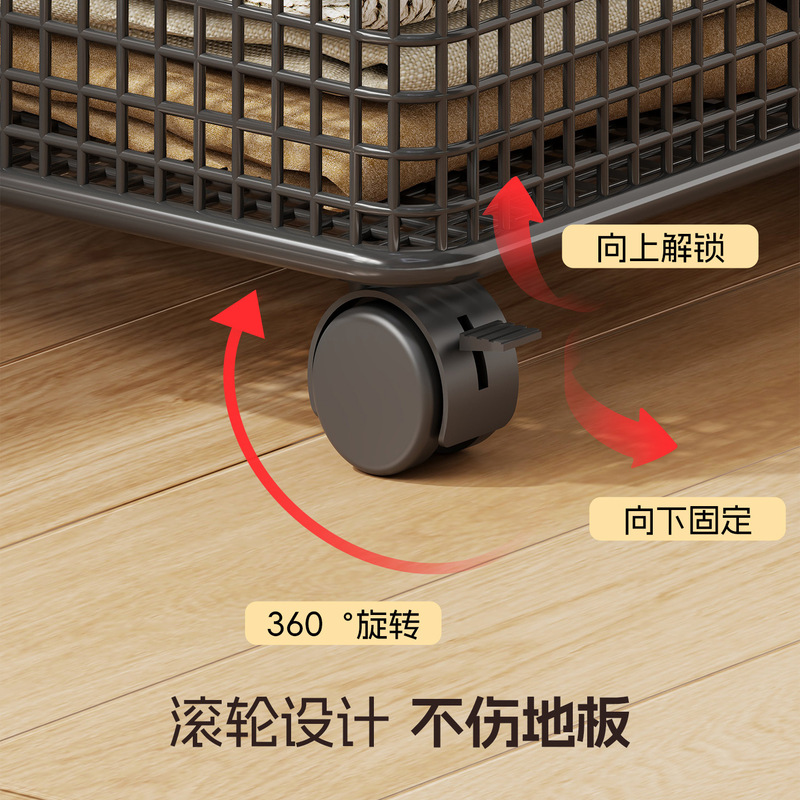 床底收纳箱抽屉式扁平盒筐沙发下抽拉置物架玩具带滑轮储物柜神器|undefined