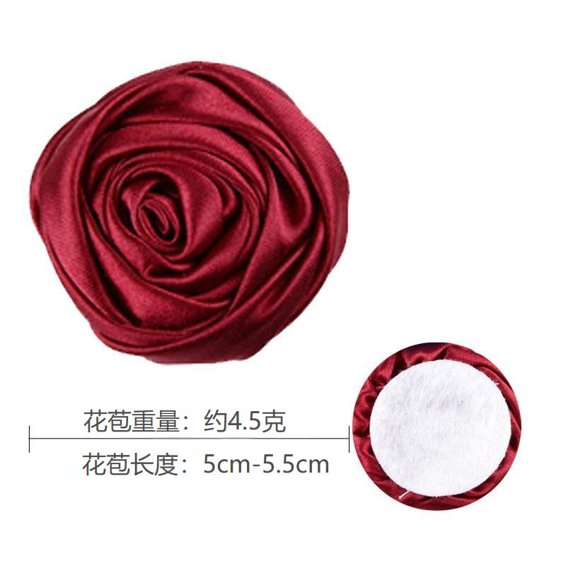 手工5cm色丁布艺立体玫瑰花苞 diy鞋帽胸花饰品配件服装花朵辅料|undefined