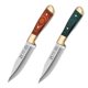 Household Imitation Wood Grain Fruit Knife Meat Knife Stainless Steel Peeler Knife with Leather Sleeve Meat Cutter Mongolian Hand Handheld Meat