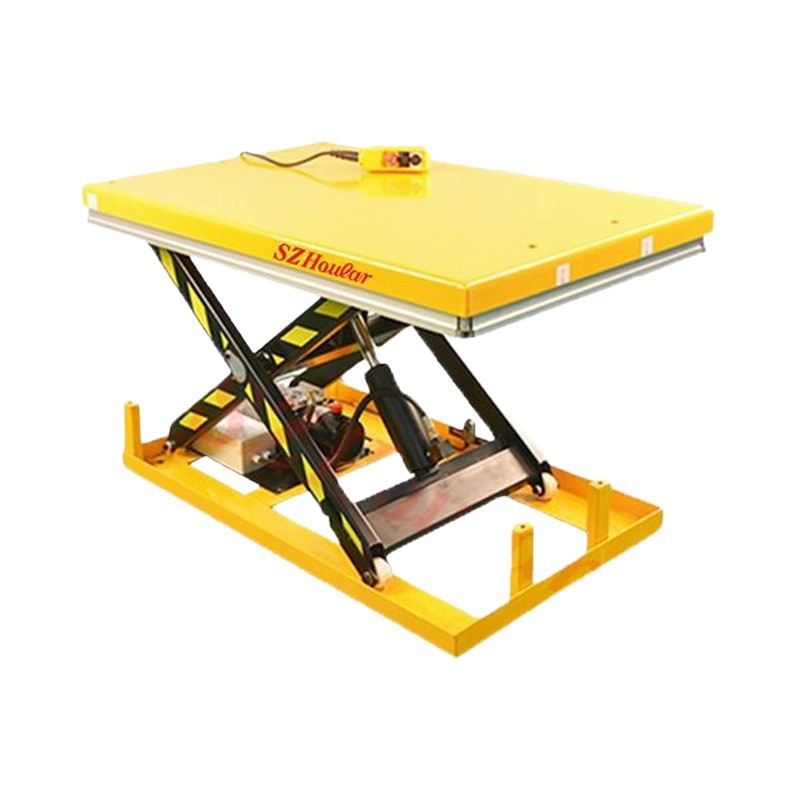 Plataforma de elevación hidráulica elevador eléctrico de carga de gran tonelaje carga y descarga elevador de tijeras fijo carga y descarga de carga de suelo