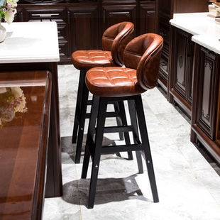 High Stools, Home Chairs, Bar Stools, Solid Wood Bar Chairs, Light Luxury Bar Tables and Chairs, Modern Simple High Stools and Bar Chairs