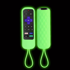 HisenseRoku TVリモコン保護カバー3600R/3900夜光柔らかい転倒防止皮膚ケースに適しています
