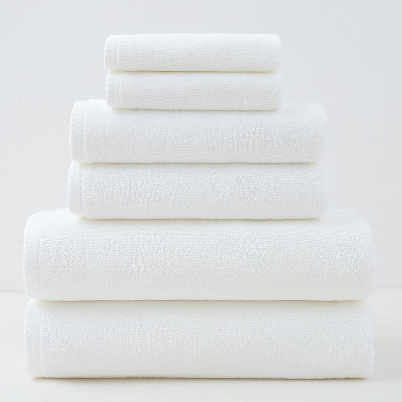 thumbnail image 2 of Juegos de toallas de baño Lotus | 100% algodón | 700 GSM altamente absorbente | Calidad de spa premium | Toallas faciales | Toallas de mano | Toallas de baño | (6 piezas Blanco), 2 of 2
