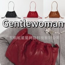 皮面Gentle Woman饺子包女皮面新款休闲手提布包少女潮腋下单肩包