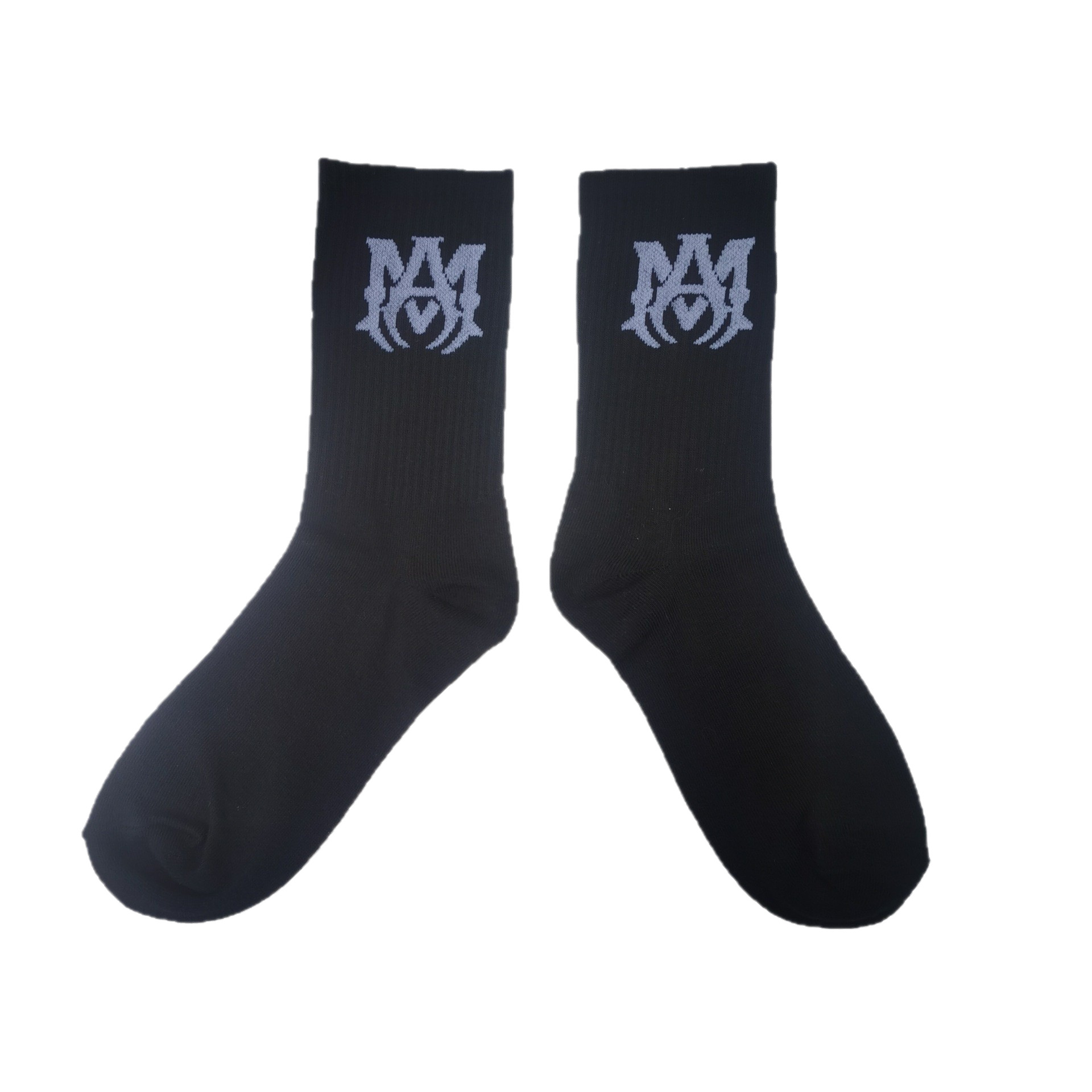 Spot Rhude Letter Trendyy Brand Wholesale Mid-Calf Socks Street Trendy Male and Female Couple Cross-Border Amiri Versatile Socks