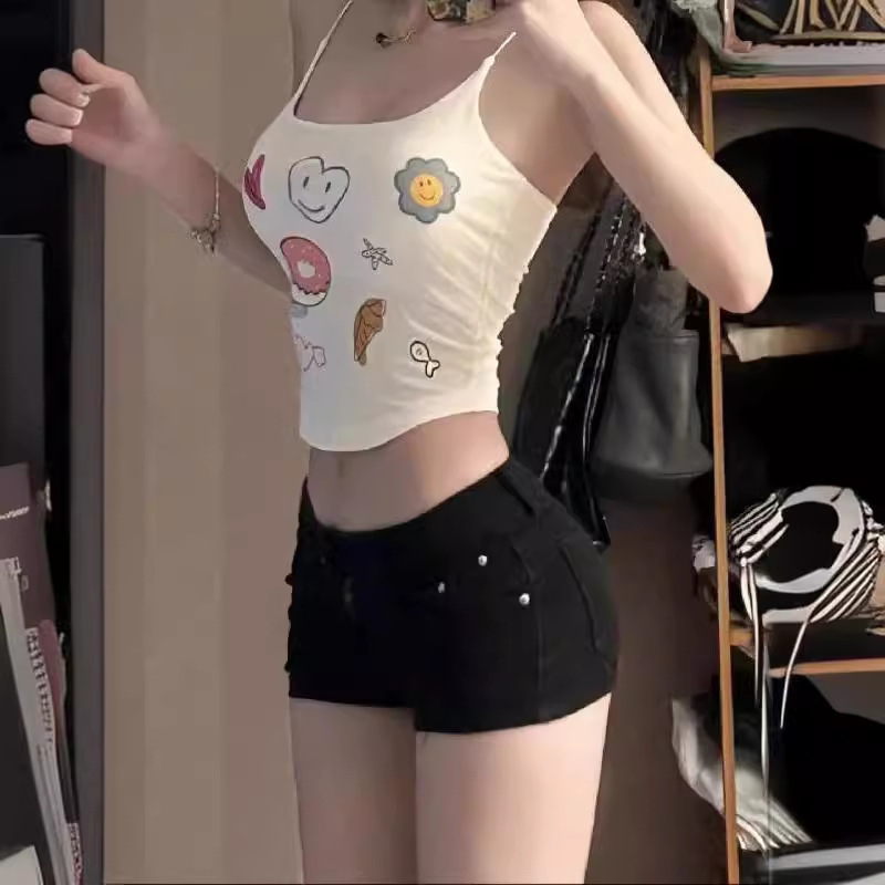 Summer Pure Desire Spicy Girl Black Denim Shorts for Women 2026 New Elastic Slim Fit Versatile Bodycon Hot Pants Summer Pure Desire Spicy Girl Black Denim Shorts for Women 2026 New Elastic Slim Fit Versatile Bodycon Hot Pants