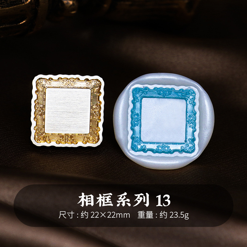 Sello de pintura al fuego cabeza de cobre Marco retro europeo Marco DE FOTOS serie especial en relieve sobre invitación fuego pintura sello cabeza