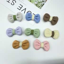 高质感手工毛线蝴蝶结配饰 DIY鞋袜服饰包包手工材料装饰辅料批发
