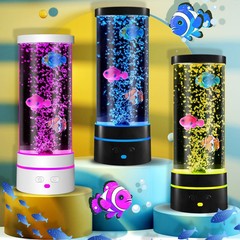スポット工場卸売りリモコン水母灯LED小夜灯創意プレゼント雰囲気灯寝室usb気泡魚灯