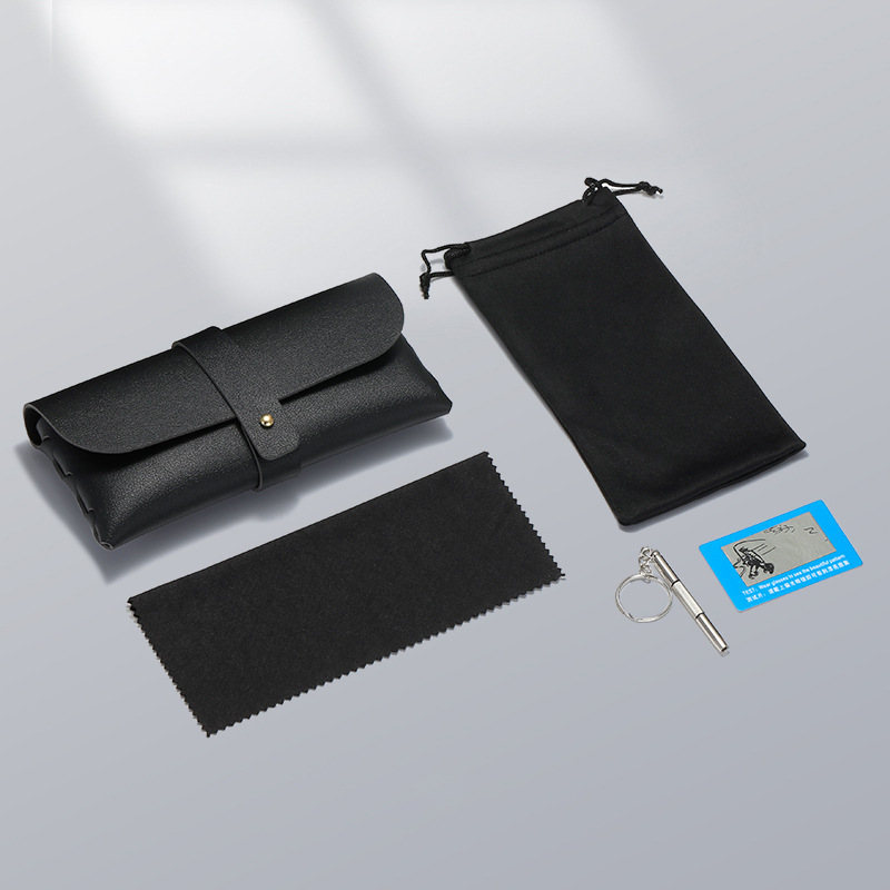 New PU leather glasses case simple sunglasses storage box glasses cloth bag multifunctional screwdriver sunglasses case