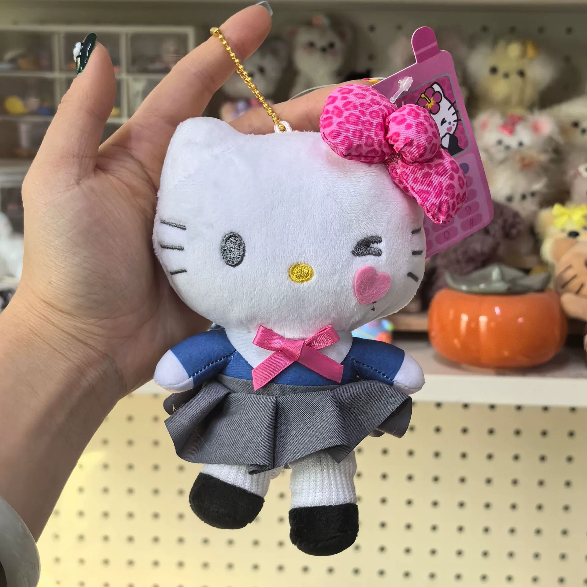 Новый японский кампус с леопардовым принтом пряная девушка kitty повседневная кукла подвеска ins ветер школьная форма кукла подвеска брелок