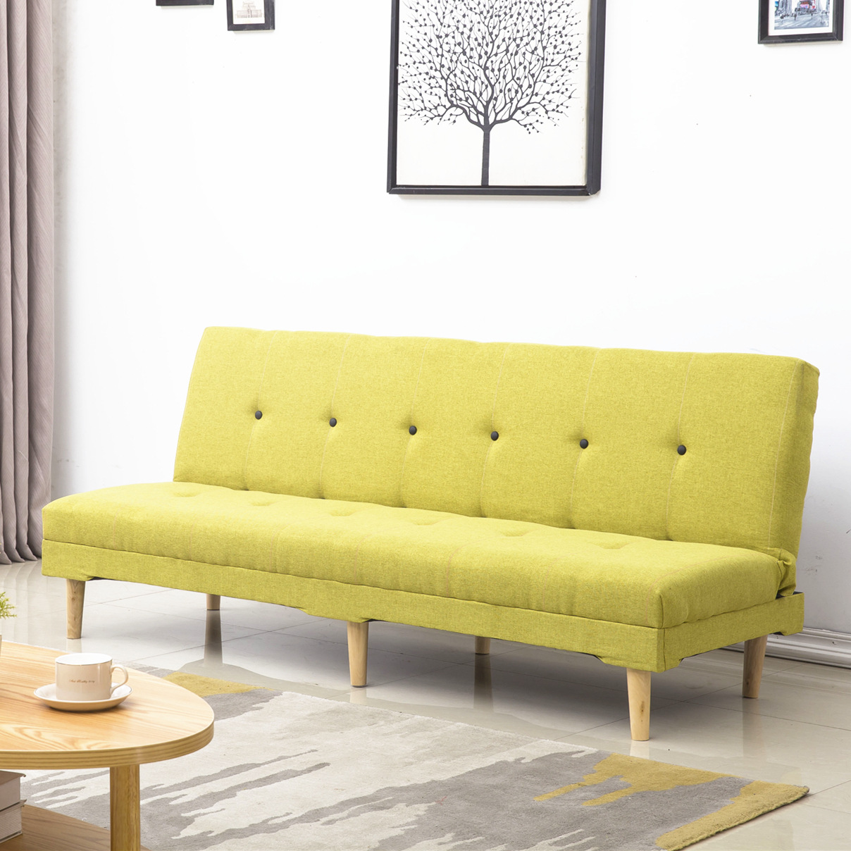 Fábrica directa sofá pequeño tipo simple cama plegable alquiler de alquiler económico esquina sala de estar dormitorio tienda al mediodía