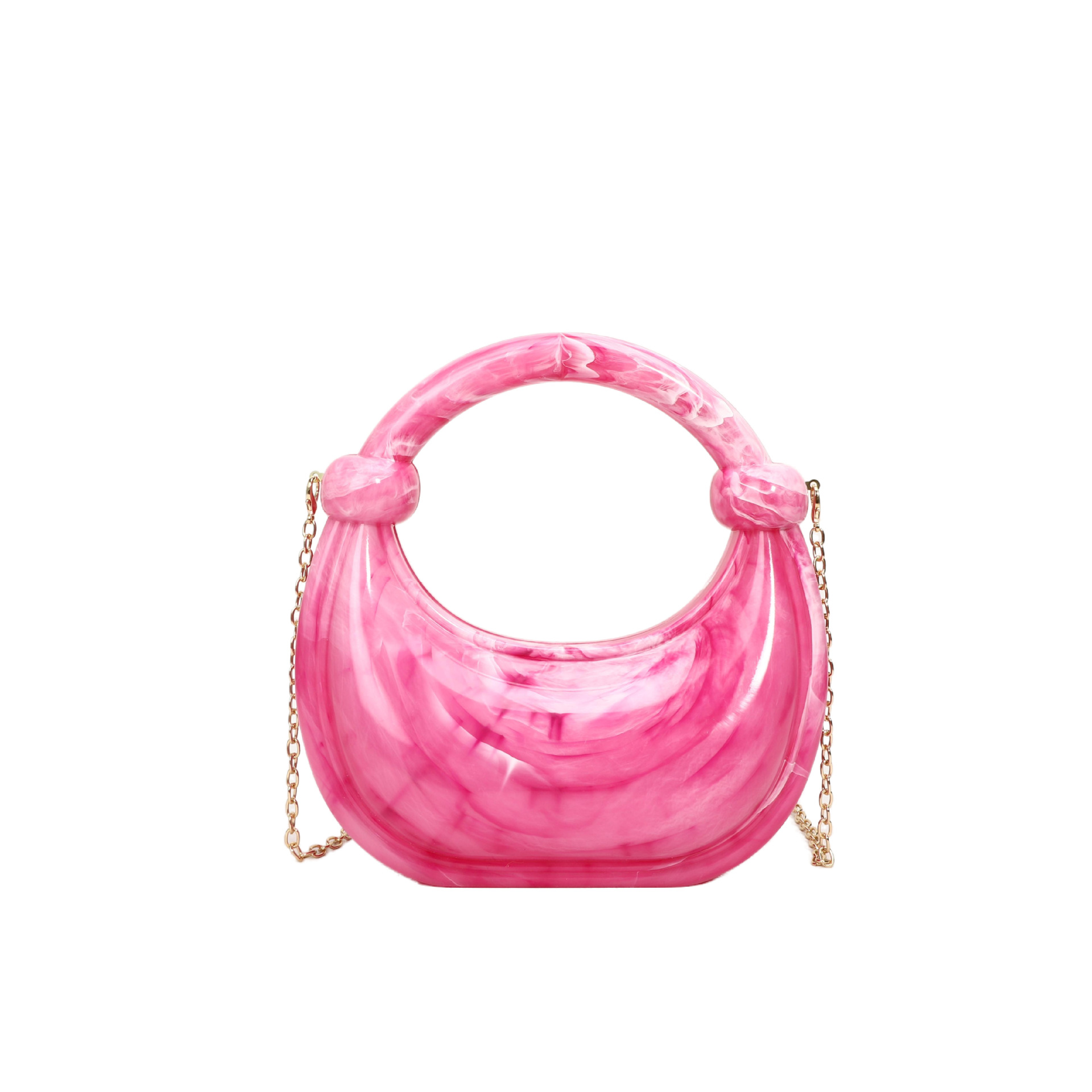 Crowdsourcing transfronterizo acrílico bolso de caja avanzada para mujeres bolso de cena portátil de moda europea y estadounidense bolso de hombro único bolso de mujer