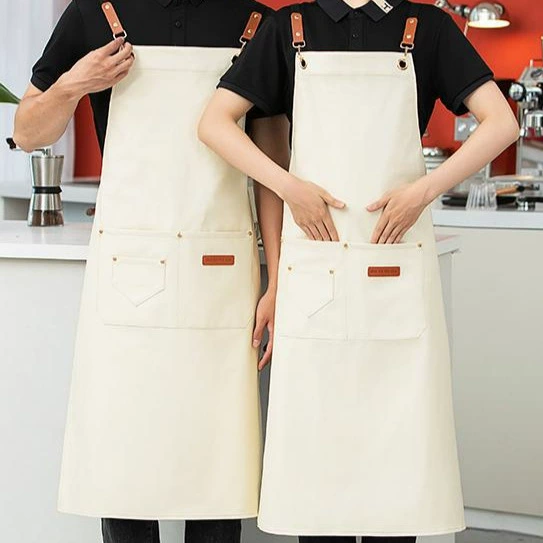 PU мягкий кожаный фартук с логотипом кейтеринг Специальный водонепроницаемый и маслостойкий ресторан водных продуктов Кухня Супермаркет Рабочая одежда