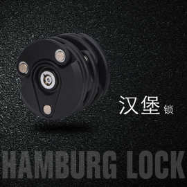 自行车锁防盗链条汉堡锁山地车单车配件电动车固定折叠锁配件装备